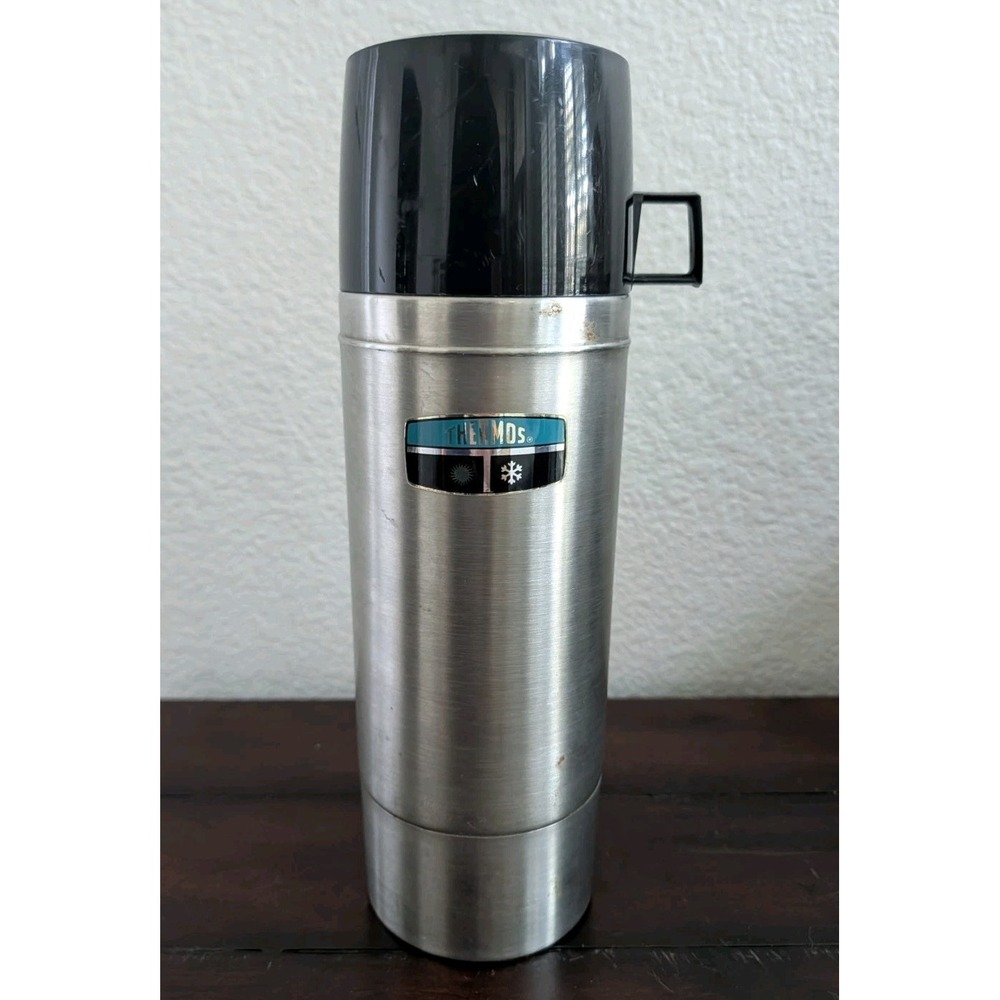 Vintage King Seeley Thermos Model 2464 Stainless Steel Vacuum Bottle 1 Liter